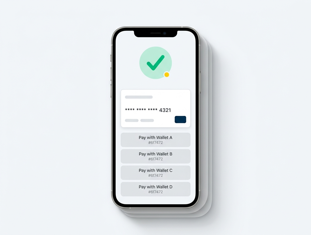 Wallet and saved card options at checkout